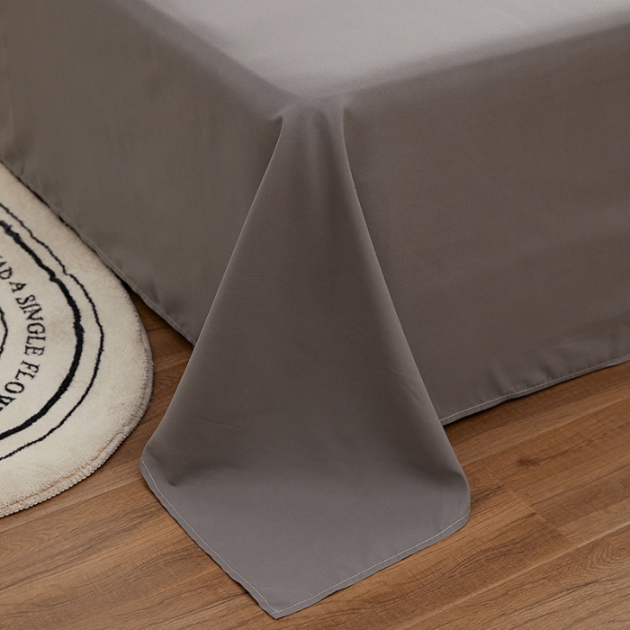 91家纺网 家纺一手货源 找家纺 蓝淋家纺 2022新款亲肤磨毛床单 银灰色