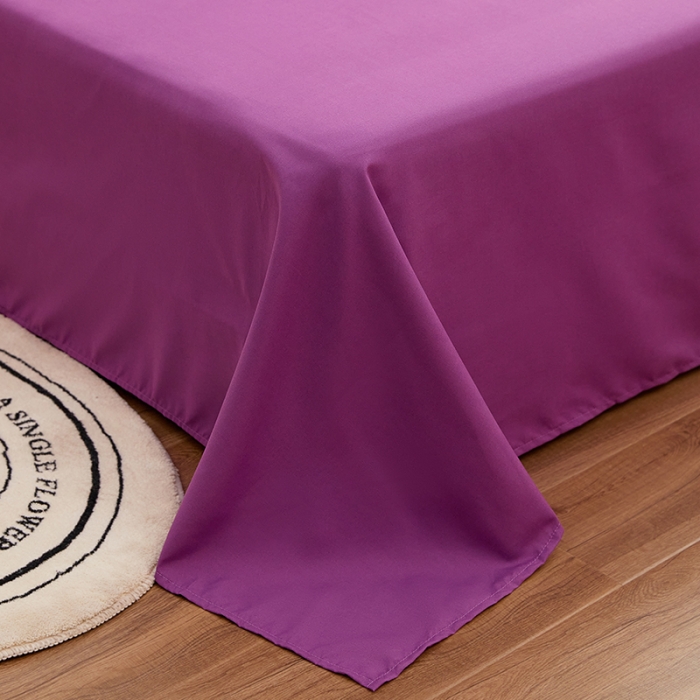 91家纺网 家纺一手货源 找家纺 蓝淋家纺 2022新款亲肤磨毛床单 紫色