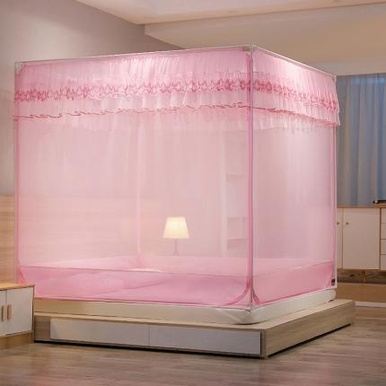 91家纺网 家纺一手货源 找家纺 总夏彩新款U型三开门外穿坐床蚊帐系列-货号88538