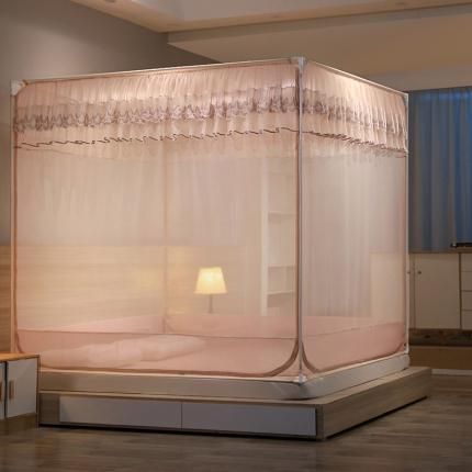 91家纺网 家纺一手货源 找家纺 总夏彩新款U型三开门外穿坐床蚊帐系列-货号88538