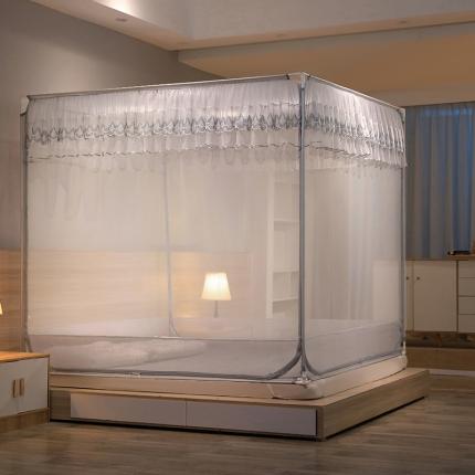 91家纺网 家纺一手货源 找家纺 总夏彩新款U型三开门外穿坐床蚊帐系列-货号88538