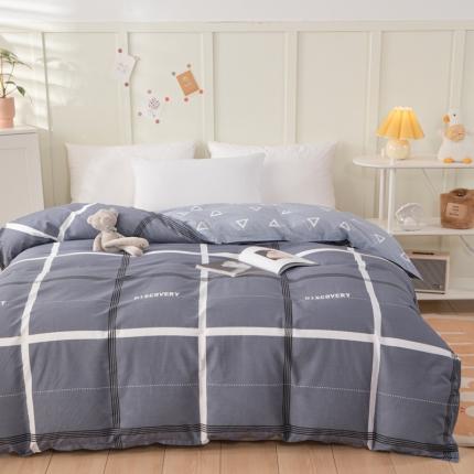 91家纺网 家纺一手货源 找家纺 铭成 2022新款全棉12868小清新系列单被套 时尚格