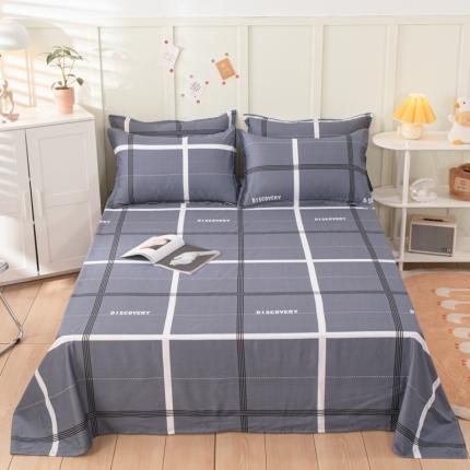 91家纺网 家纺一手货源 找家纺 铭成 2022新款全棉12868小清新系列单床单 时尚格