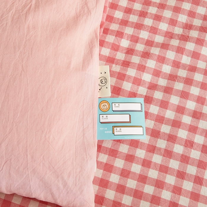 91家纺网 家纺一手货源 找家纺 （总）A类全棉纯棉色织水洗棉绣花儿童三件套幼儿园午睡（童梦）