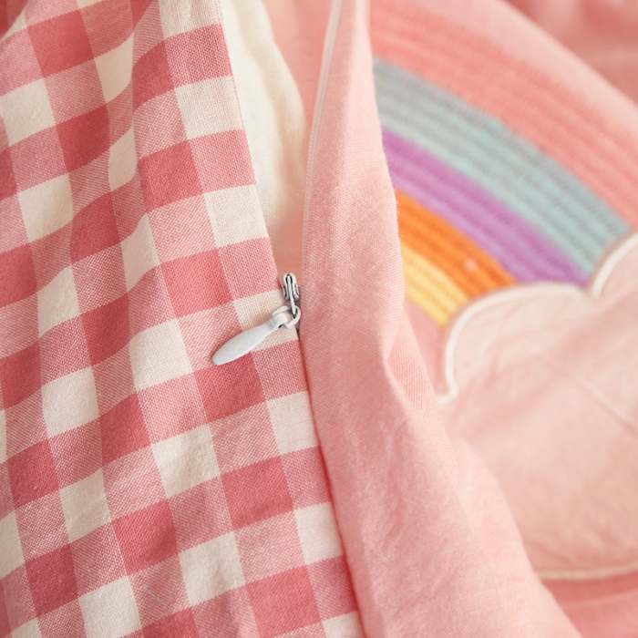 91家纺网 家纺一手货源 找家纺 （总）A类全棉纯棉色织水洗棉绣花儿童三件套幼儿园午睡（童梦）