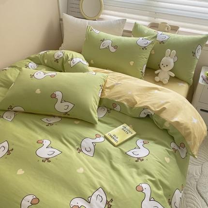 91家纺网 家纺一手货源 找家纺 （总）麦伦家居 2022新款小清新卡通系列全棉斜纹四件套