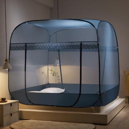 91家纺网 家纺一手货源 找家纺 （总）夏彩 新款蕾丝加高加密大顶免安装蚊帐88525