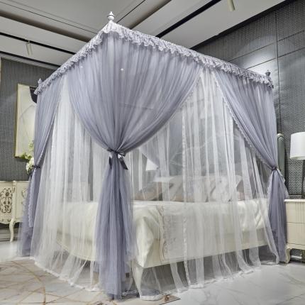 91家纺网 家纺一手货源 找家纺 （总）夏彩 新款双层加高加密加柔加强防蚊高档宫廷蚊帐