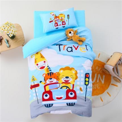 91家纺网 家纺一手货源 找家纺 艾佳宝贝 春夏13372精梳棉数码印花幼儿园多件套 游园会