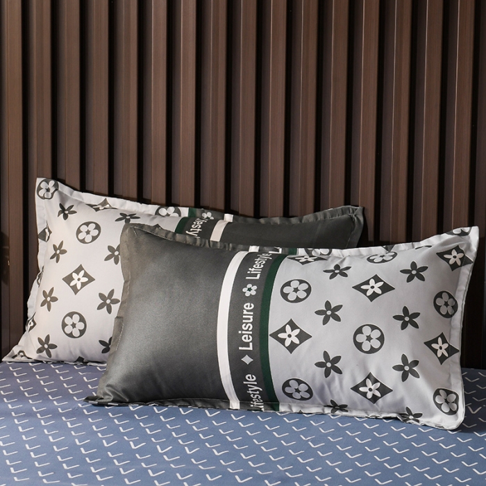 91家纺网 家纺一手货源 找家纺 赫然130g生态长绒棉贡棉植物羊绒加厚斜纹磨毛四件套皇家绅士