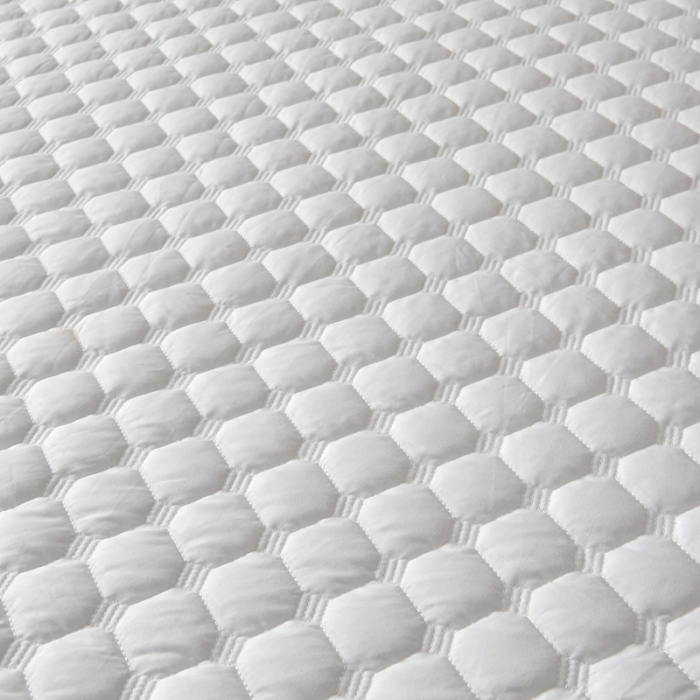 91家纺网 家纺一手货源 找家纺 给笠 2023新款亲肤磨毛夹棉床笠 小格白色