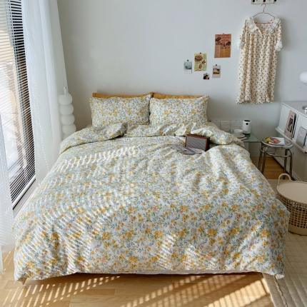 91家纺网 家纺一手货源 找家纺 XIWEN-希文2022新款全棉13372印花四件套慢时光 露娜