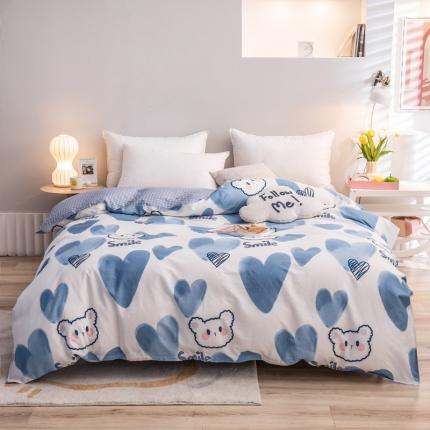 91家纺网 家纺一手货源 找家纺 绵庭 2022新款全棉12868单被套 波波熊