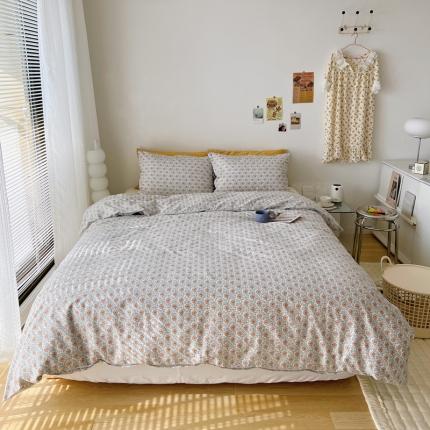 91家纺网 家纺一手货源 找家纺 XIWEN-希文2022新款全棉13372印花四件套慢时光 慢时光