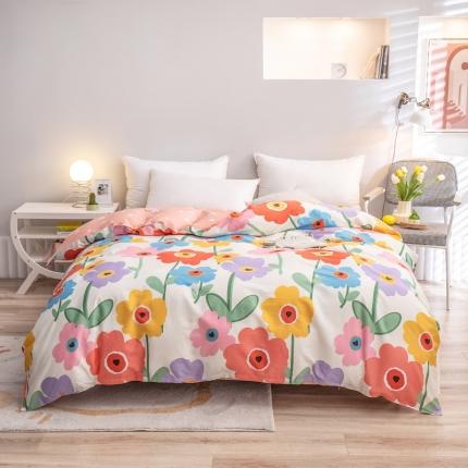 91家纺网 家纺一手货源 找家纺 绵庭 2022新款全棉12868单被套 华美绽放