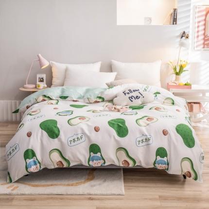 91家纺网 家纺一手货源 找家纺 绵庭 2022新款全棉12868单被套 牛油果女孩