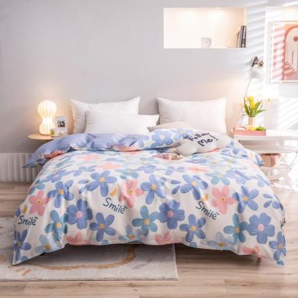 91家纺网 家纺一手货源 找家纺 绵庭 2022新款全棉12868单被套 浅浅花漾