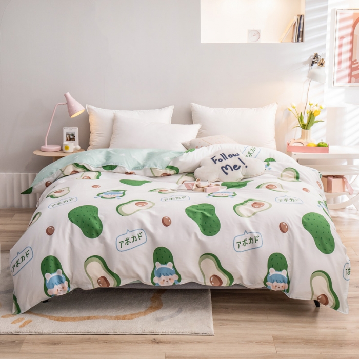 91家纺网 家纺一手货源 找家纺 绵庭 2022新款全棉12868单被套 牛油果女孩