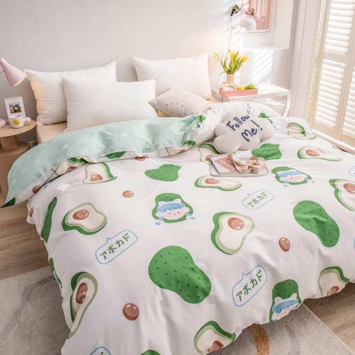 91家纺网 家纺一手货源 找家纺 绵庭 2022新款全棉12868单被套 牛油果女孩