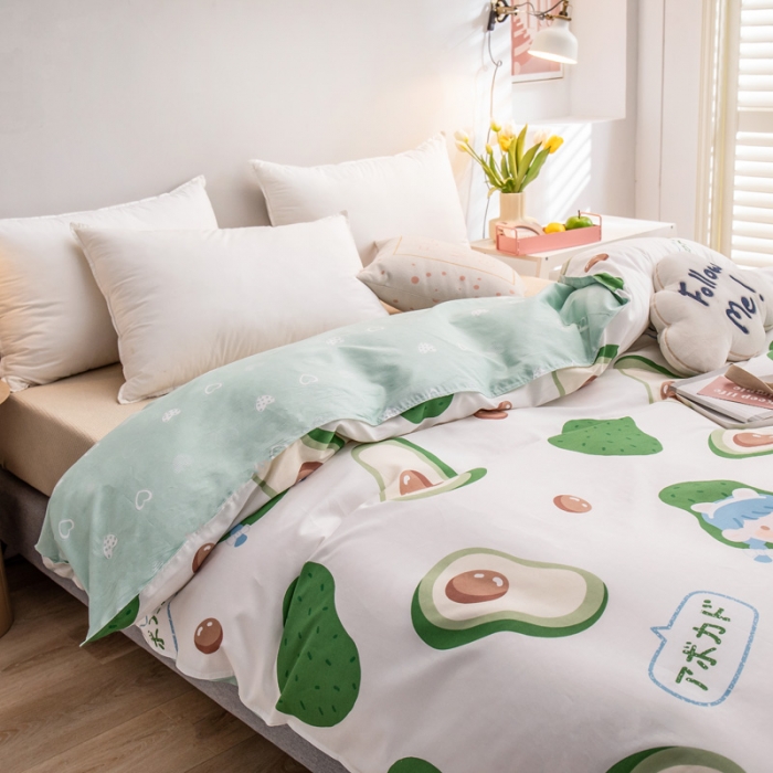 91家纺网 家纺一手货源 找家纺 绵庭 2022新款全棉12868单被套 牛油果女孩