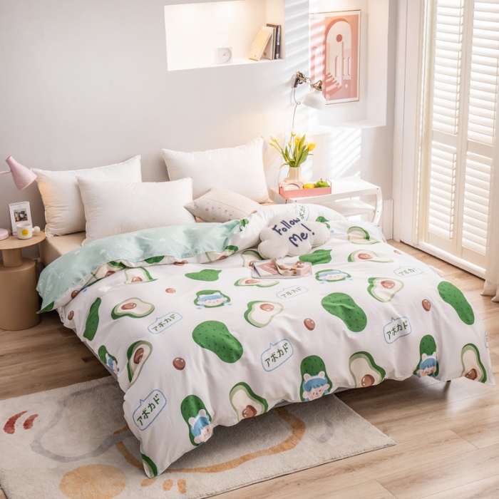 91家纺网 家纺一手货源 找家纺 绵庭 2022新款全棉12868单被套 牛油果女孩