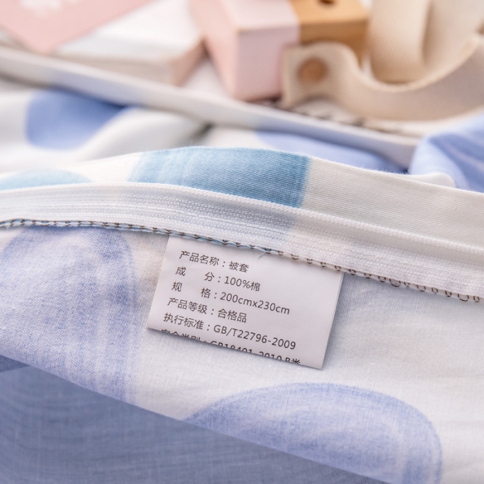 91家纺网 家纺一手货源 找家纺 绵庭 2022新款全棉12868单被套 浅浅花漾