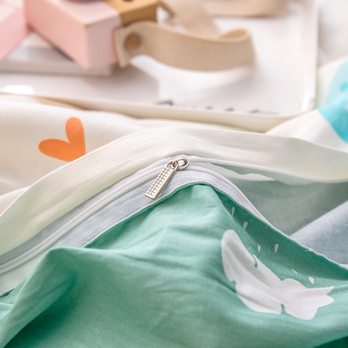 91家纺网 家纺一手货源 找家纺 绵庭 2022新款全棉12868单被套 清新蘑菇