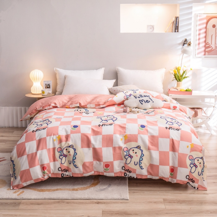 91家纺网 家纺一手货源 找家纺 绵庭 2022新款全棉12868单被套 甜美主义