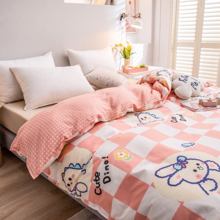 91家纺网 家纺一手货源 找家纺 绵庭 2022新款全棉12868单被套 甜美主义