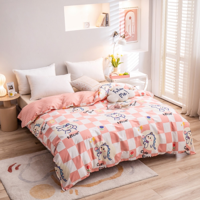 91家纺网 家纺一手货源 找家纺 绵庭 2022新款全棉12868单被套 甜美主义