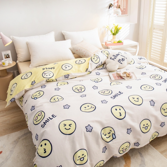 91家纺网 家纺一手货源 找家纺 绵庭 2022新款全棉12868单被套 微笑百事达