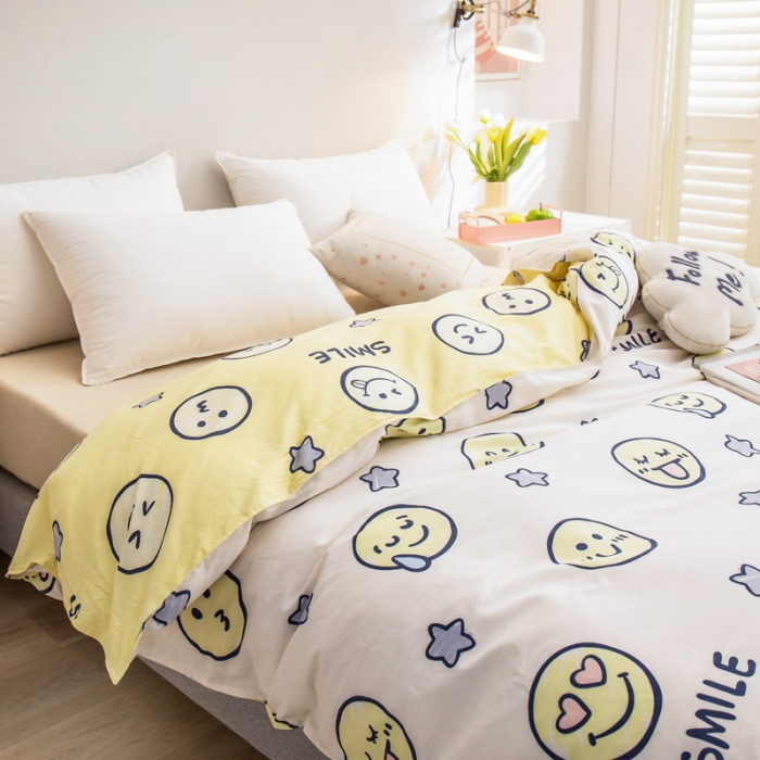 91家纺网 家纺一手货源 找家纺 绵庭 2022新款全棉12868单被套 微笑百事达