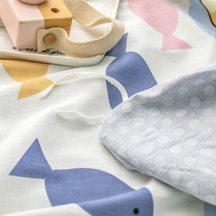 91家纺网 家纺一手货源 找家纺 绵庭 2022新款全棉12868单被套 鱼泡泡