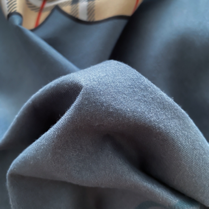 91家纺网 家纺一手货源 找家纺 上尚居 2024新款小清新韩版花边磨毛四件套水洗棉小熊吉米灰