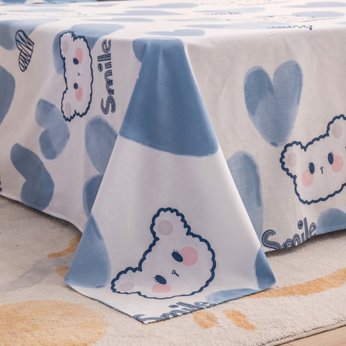 91家纺网 家纺一手货源 找家纺 绵庭 2022新款全棉12868单床单 波波熊