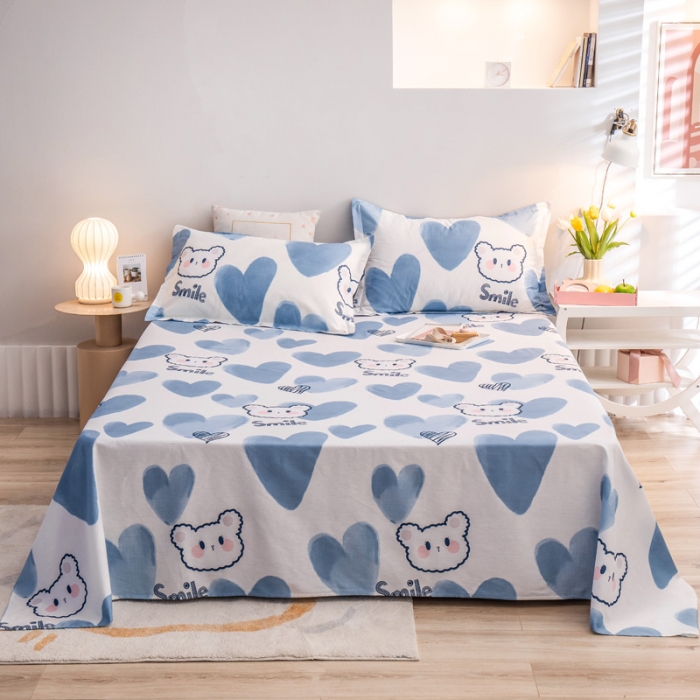 91家纺网 家纺一手货源 找家纺 绵庭 2022新款全棉12868单床单 波波熊