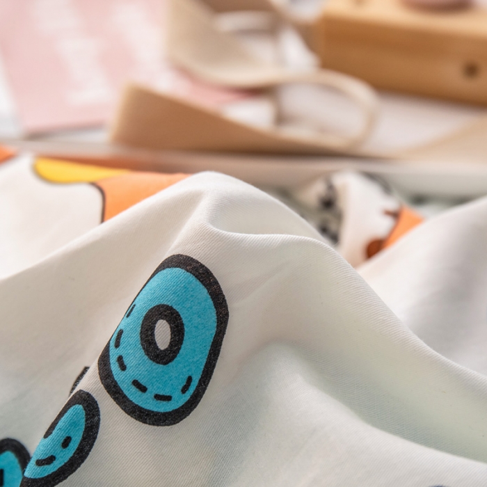 91家纺网 家纺一手货源 找家纺 绵庭 2022新款全棉12868单床单 恐龙漫画