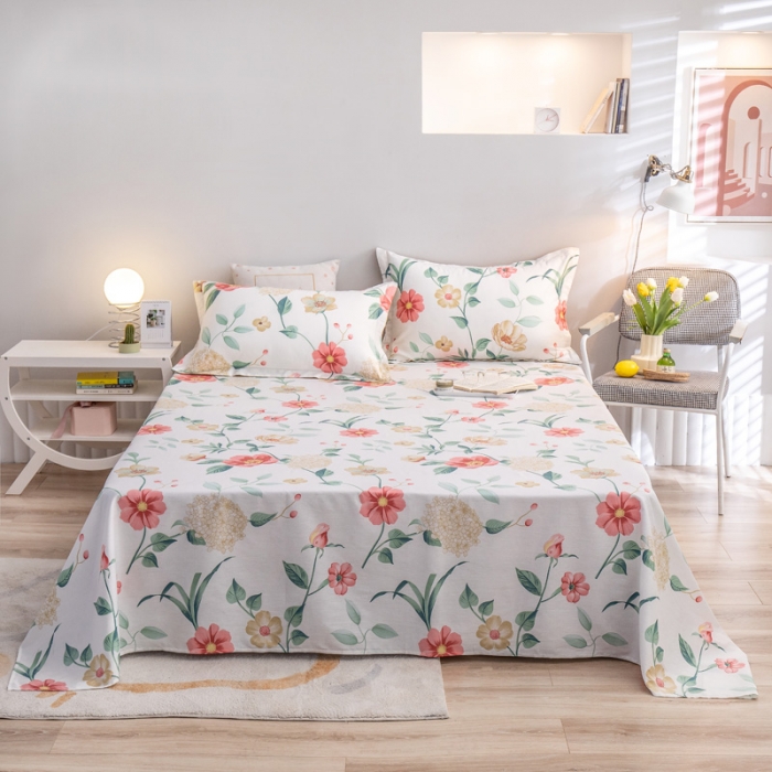 91家纺网 家纺一手货源 找家纺 绵庭 2022新款全棉12868单床单 浪漫之约