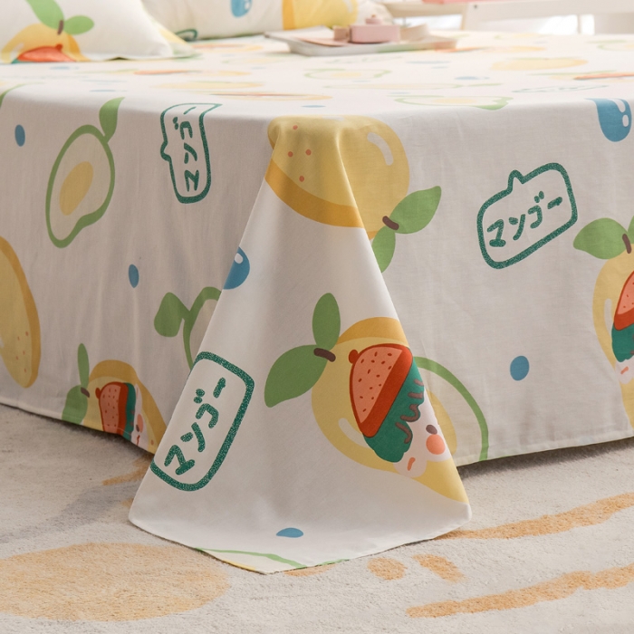 91家纺网 家纺一手货源 找家纺 绵庭 2022新款全棉12868单床单 芒果小子