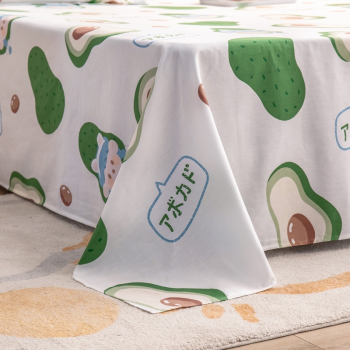 91家纺网 家纺一手货源 找家纺 绵庭 2022新款全棉12868单床单 牛油果女孩