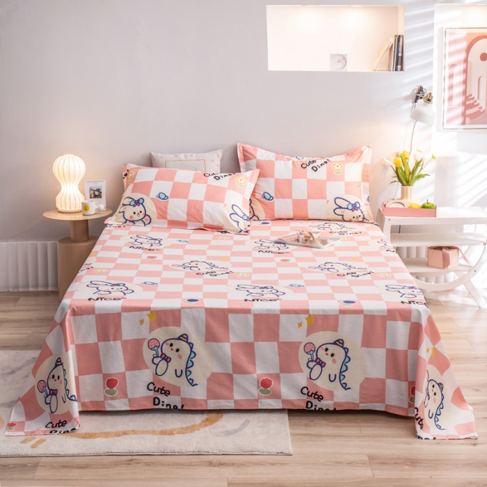 91家纺网 家纺一手货源 找家纺 绵庭 2022新款全棉12868单床单 甜美主义