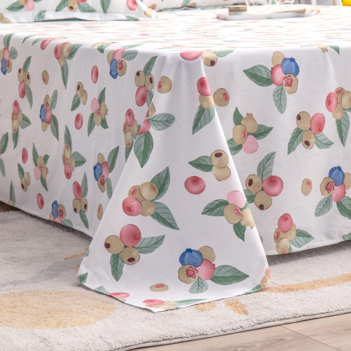 91家纺网 家纺一手货源 找家纺 绵庭 2022新款全棉12868单床单 晓风含露