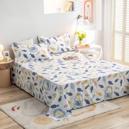 绵庭 2022新款全棉12868单床单 鱼泡泡