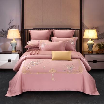 91家纺网 家纺一手货源 找家纺 （总）启航家居2025爆款60s长绒棉中国风刺绣系列四件套