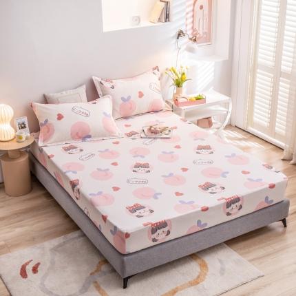 绵庭 2022新款全棉12868单床笠 白桃公主