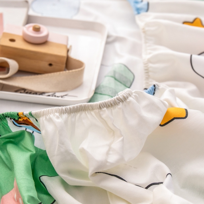 91家纺网 家纺一手货源 找家纺 绵庭 2022新款全棉12868单床笠 恐龙宝宝