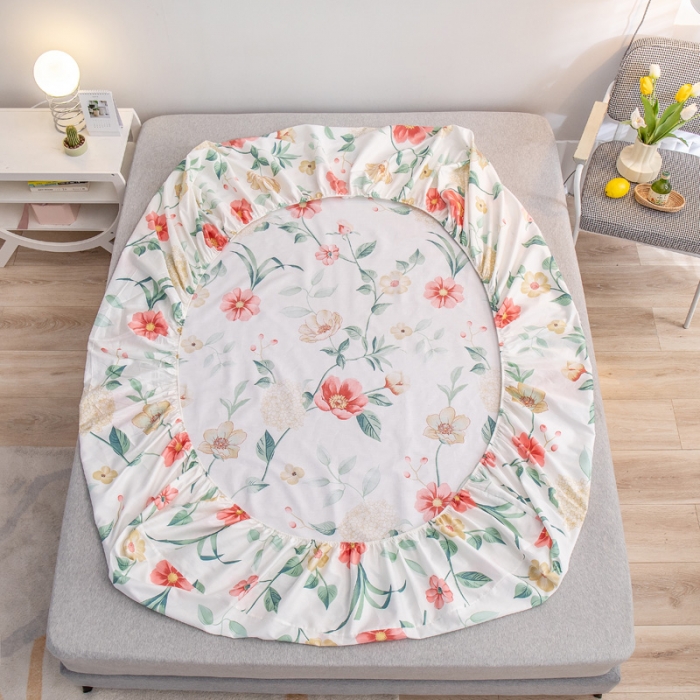 91家纺网 家纺一手货源 找家纺 绵庭 2022新款全棉12868单床笠 浪漫之约