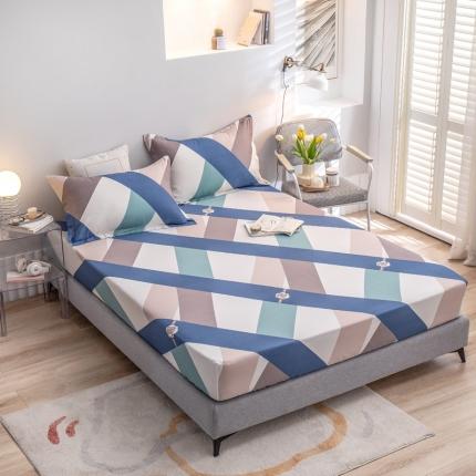 绵庭 2022新款全棉12868单床笠 玫瑰条约-蓝