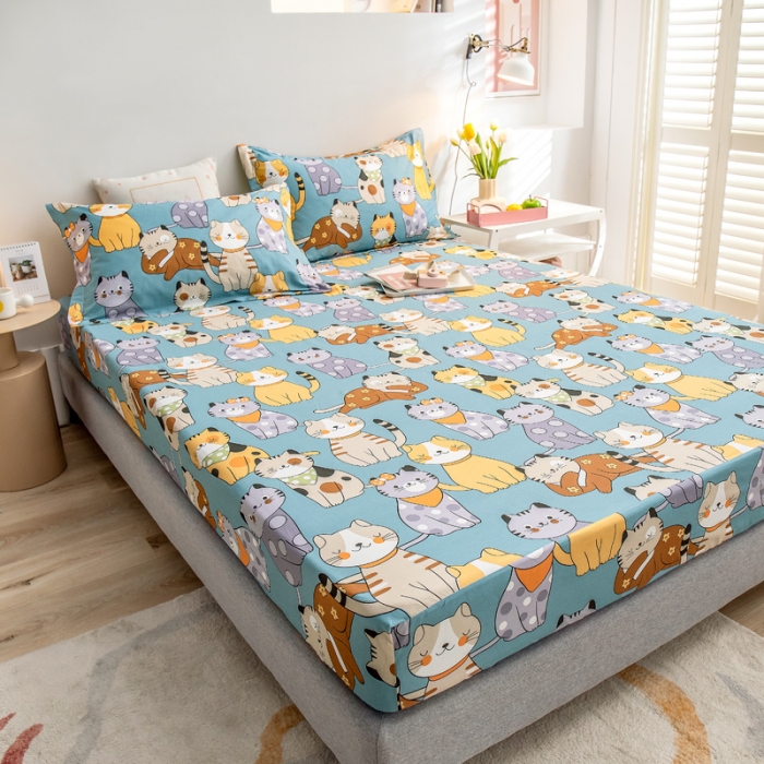 91家纺网 家纺一手货源 找家纺 绵庭 2022新款全棉12868单床笠 喵达人