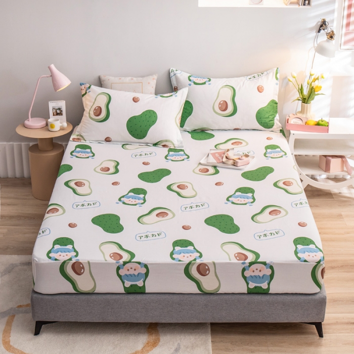 91家纺网 家纺一手货源 找家纺 绵庭 2022新款全棉12868单床笠 牛油果女孩